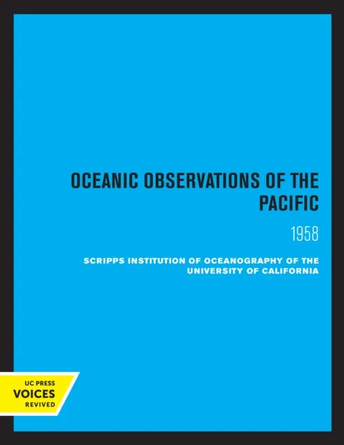 Oceanic Observations of the Pacific, 1958