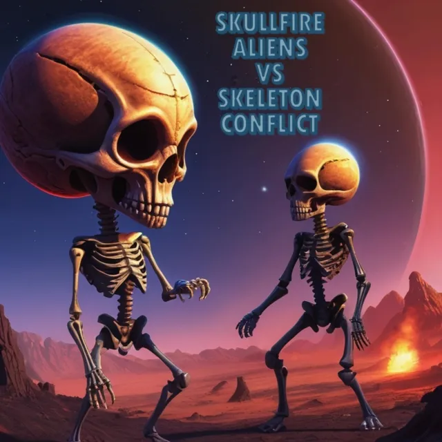 Skullfire Aliens VS Skeleton Conflict