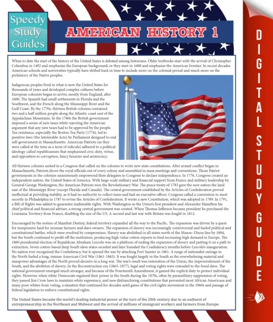 American History 1 (Speedy Study Guides)