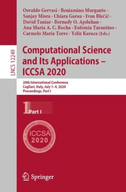 Computational Science and Its Applications - ICCSA 2020