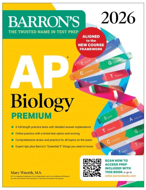 AP Biology Premium, 2026: Prep Book with 6 Practice Tests + Comprehensive Review + Online Practice
