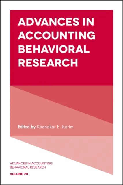 Advances in Accounting Behavioral Research