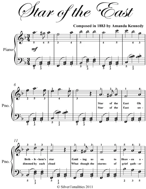 Star of the East Elementary Piano Sheet Music