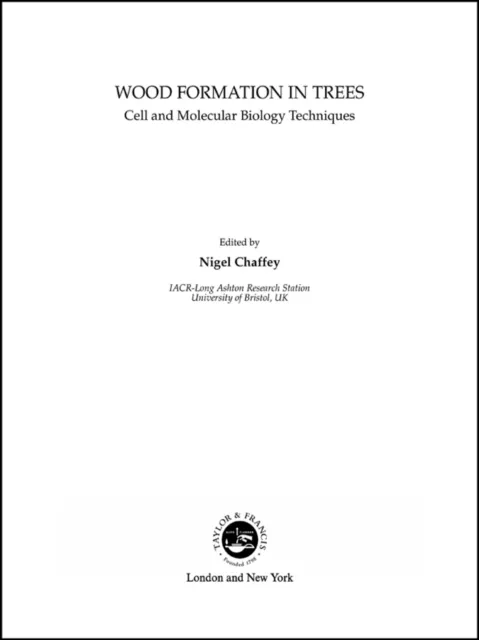 Wood Formation in Trees