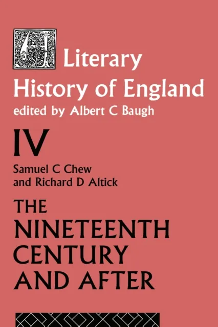 Literary History of England Vol. 4