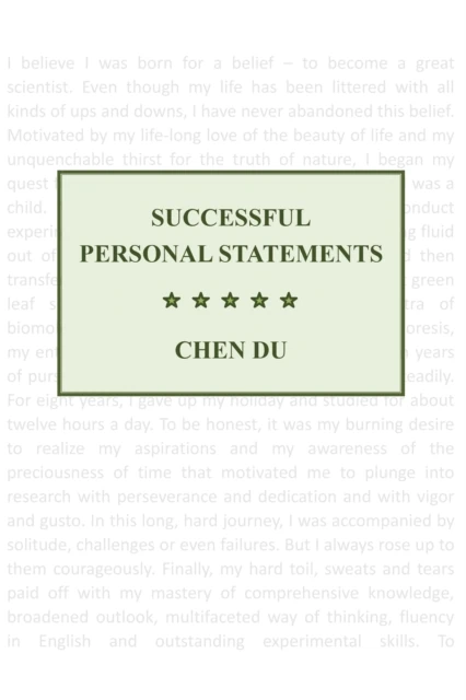 Successful Personal Statements