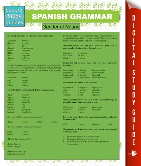Spanish Grammar (Speedy Study Guides)