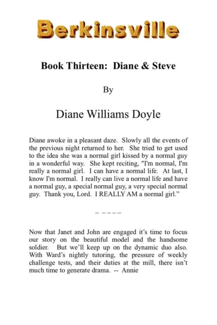 Book Thirteen: Diane and Steve