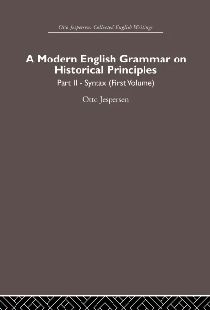 Modern English Grammar on Historical Principles