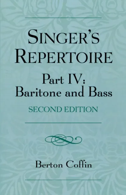 Singer's Repertoire, Part IV