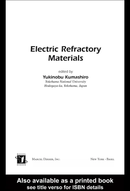 Electric Refractory Materials