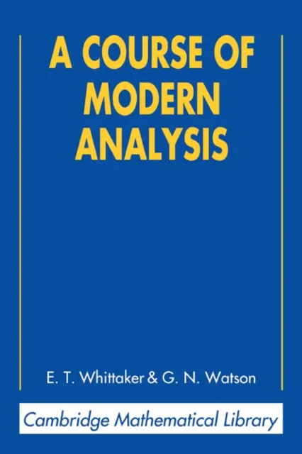 Course of Modern Analysis