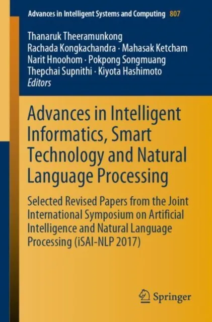 Advances in Intelligent Informatics, Smart Technology and Natural Language Processing