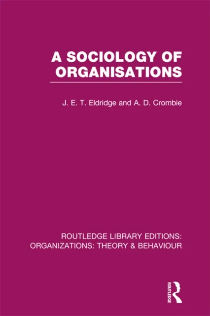 Sociology of Organisations (RLE: Organizations)
