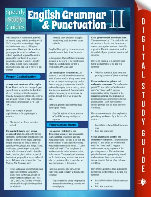 English Grammar & Punctuation II
