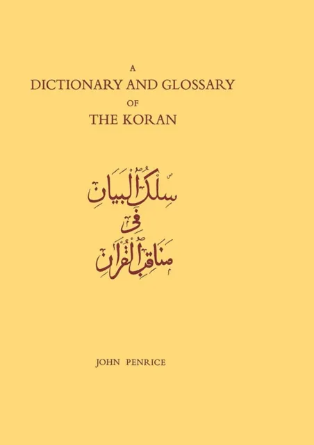 Dictionary and Glossary of the Koran