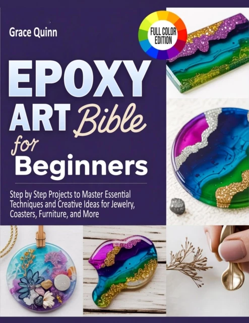 Epoxy Resin Art Bible For Beginners: Step by Step Projects to Master Essential Techniques and Creative Ideas for Jewelry, Coasters, Furniture, and More