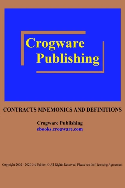 Contracts Mnemonics and Definitions