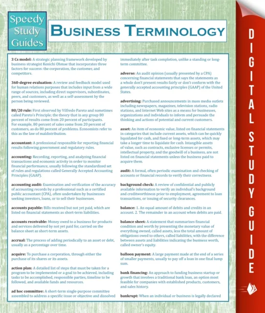 Business Terminology (Speedy Study Guides)