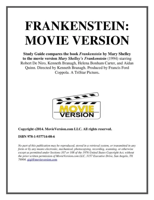 Study Guide to Frankenstein: Movie Version