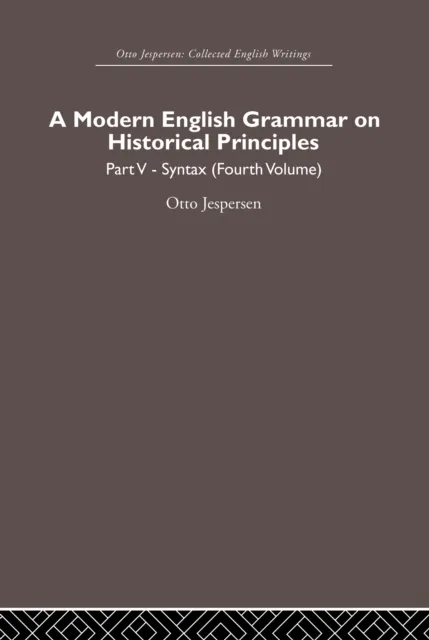 Modern English Grammar on Historical Principles