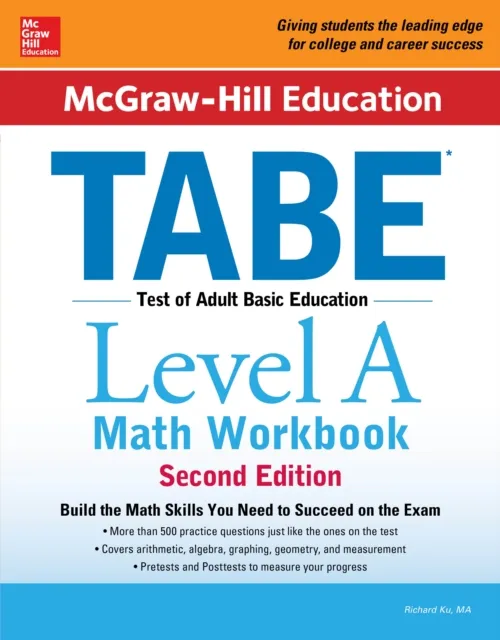McGraw-Hill Education TABE Level A Math Workbook Second Edition