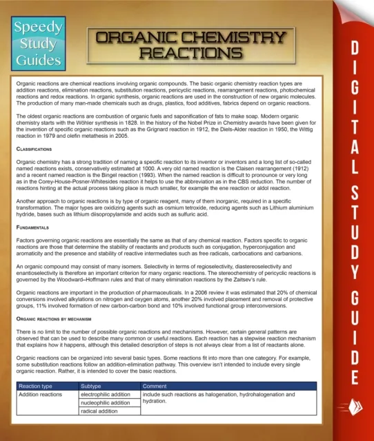 Organic Chemistry Reactions