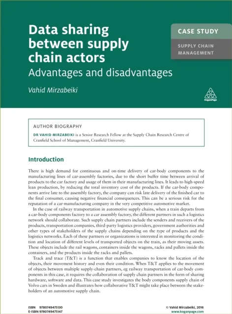 Case Study: Data Sharing Between Supply Chain Actors