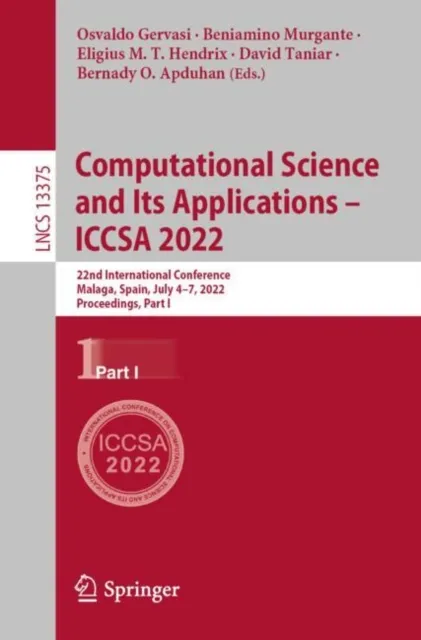 Computational Science and Its Applications - ICCSA 2022