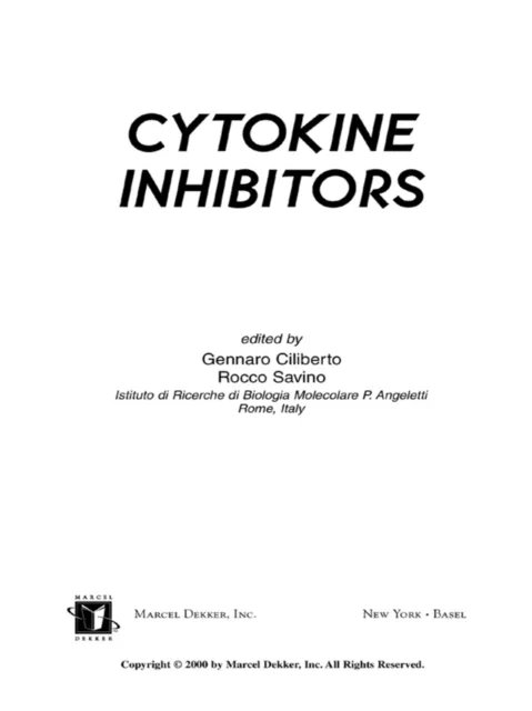 Cytokine Inhibitors