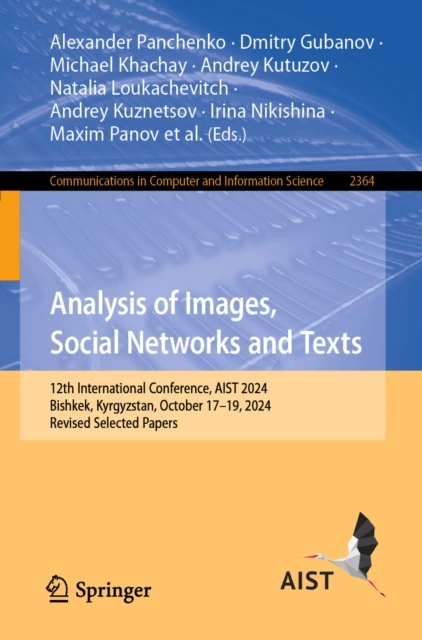 Analysis of Images, Social Networks and Texts