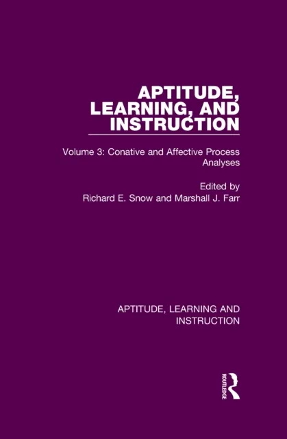 Aptitude, Learning, and Instruction