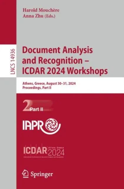 Document Analysis and Recognition - ICDAR 2024 Workshops