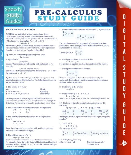 Pre-Calculus Study Guide (Speedy Study Guide)
