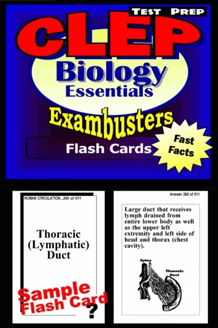 CLEP Biology Test Prep Review--Exambusters Flash Cards