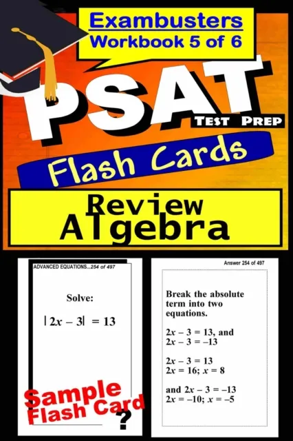 PSAT Test Prep Algebra Review--Exambusters Flash Cards--Workbook 5 of 6