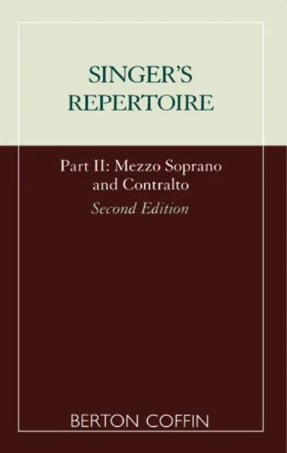 Singer's Repertoire, Part II
