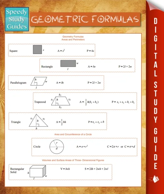Geometric Formulas (Speedy Study Guides)